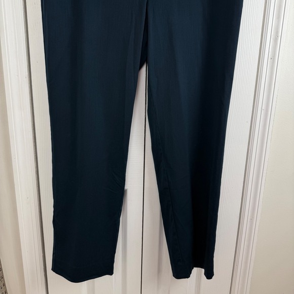 ST. JOHN Women's Size‎ 14 Navy Blue Wool Blend Straight Leg Dress Pants Career - Picture 5 of 12